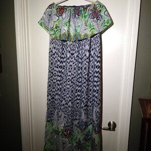 Color Me Red Navy Blue Maxi Dress - Size L